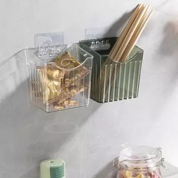 Коробка для хранения на кухне с крючком, прозрачная, классифицированная, большая емкость, настенная, органайзер для лука, имбиря, чеснока, хозяйственные принадлежности белый