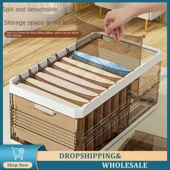 Коробка для хранения одежды Split Moisture для одежды, брюк, книг, нижнего белья, лунный свет, белый, инструменты для хранения, сортировочная коробка, складная