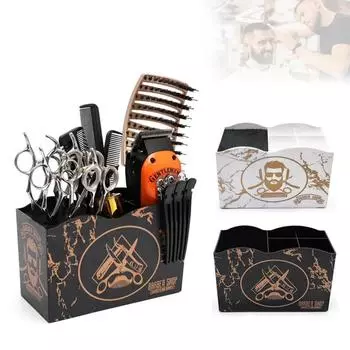 Коробка для хранения парикмахерских инструментов Профессиональные парикмахерские расчески Заколки для волос Чехол для ножниц Инструменты для укладки парикмахерских Аксессуары белый