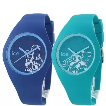 Коробка для хранения парных часов Ice Watch Disney Collaboration, унисекс, силиконовые, 40 мм, средние наручные часы [Ice Watch] мужские, женские [Товар] (№5 Синий/Зеленый)