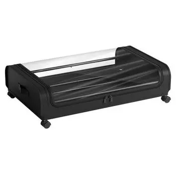 Коробка для хранения под кроватью на колесиках, большой вместимости, пыленепроницаемый многоцелевой контейнер для хранения, органайзер для одежды и игрушек с прозрачным окошком