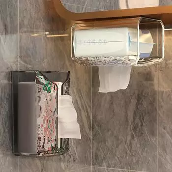 Коробка для хранения полотенец для лица с эффектом водной ряби, прозрачная коробка для салфеток, настенная коробка для кухни, ванной комнаты, туалета, перевернутая картонная коробка 1