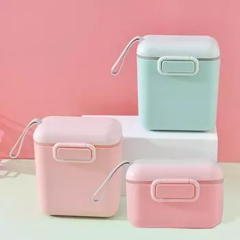 Коробка для хранения продуктов питания, бытовая техника, герметичный контейнер для хранения, влагостойкая переносная коробка для сухого молока 12*8.5cm розовый