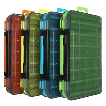 Коробка для хранения рыболовных снастей, контейнер для карпа, чехол для искусственных наживок, приманок, мушек, водонепроницаемые аксессуары, двухсторонний рыболовный инструмент зелёный