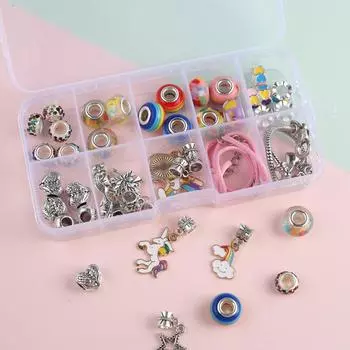 Коробка для хранения с 10 слотами, прозрачный пластиковый контейнер для ювелирных изделий своими руками, футляры для переноски бусин, прямоугольная коробка, размер 160x60x25 мм 160x60x25mm белый