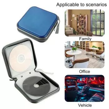 Коробка для хранения со специальными внутренними страницами Защита от влаги и пыли Компактная структура Кейс для хранения дисков Кейс-органайзер для DVD красный