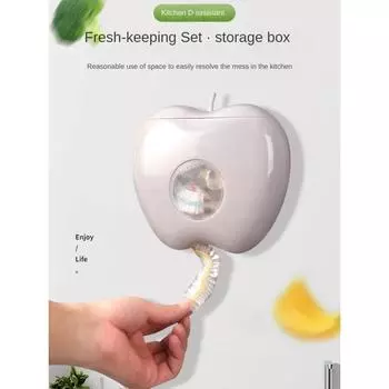 Коробка для хранения свежей пленки, настенная, большой емкости, неперфорированная, для хранения, настенная, вытяжная коробка Send 100 cling films зелёный