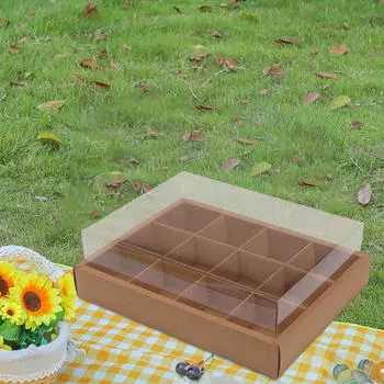 Коробка для кексов с вставкой для оконного держателя, пищевой материал, держатель на 12 штук для белый