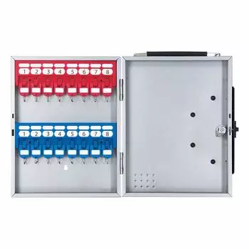 Коробка для ключей Carl Office Key Storage, 16 предметов, подвесная, серебристая, CKB-16-S серебряный