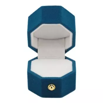 Коробка для кольца Octagon Изысканный романтический маленький фланелевый подарочный футляр для кольца для предложения руки и сердца помолвки свадьбы