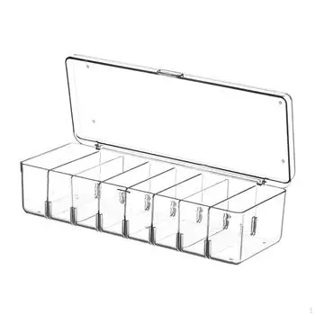 Коробка для колоды карт, акриловый контейнер для хранения игральных костей, защитный держатель для игр с 7 съемными элементами