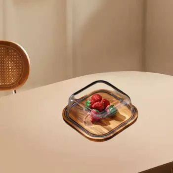 Коробка для масла, поднос для торта, закуски, прочный многоцелевой сыр для ресторана, столешница 14.2cmx14.2cmx6.5cm