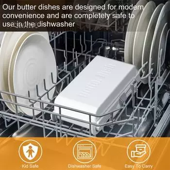 Коробка для масла с крышкой-резаком, герметичный контейнер для хранения масла для холодильника, французская масленка, настольная коробка для масла, аксессуары для домашней кухни белый