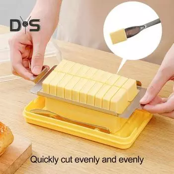 Коробка для нарезки масла, пластиковая форма для резки масла с прозрачной крышкой для столешницы, контейнер для охлаждаемого масла, коробка для масла для выпечки своими руками с S