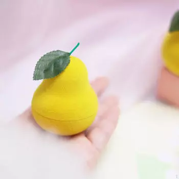 Коробка для обручального кольца, футляр для безделушек в форме груши, портативный ящик для хранения для предложения / юбилея