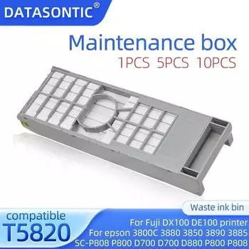 Коробка для обслуживания T5820 для Epson Pro 3800 3800C 3880 3850 SC-P808 P800 D700 D880 P800 P808 для обслуживания принтера Fuji DX100 1PCS