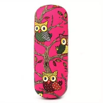 Коробка для очков с рисунком совы, милые животные, защита для хранения солнцезащитных очков, портативные чехлы для женщин розы красного