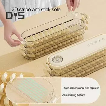 Коробка для пельменей Прозрачная коробка для хранения пельменей Однослойный/двухслойный контейнер для хранения продуктов для холодильника Dual Layer чистый