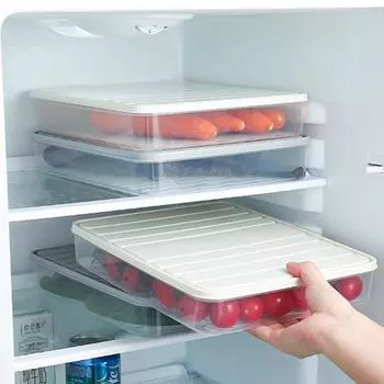 Коробка для пельменей с морозильной камерой Контейнер для хранения продуктов Штабелируемая коробка для хранения продуктов с крышкой Квадратная пластиковая однослойная герметичная прозрачная коробка CHINA