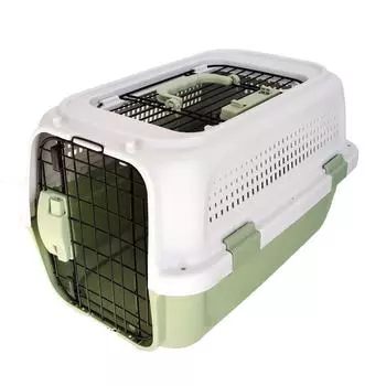 Коробка для перевозки щенков в самолете, дышащая коробка для перевозки кошек и собак, переноска для домашних животных, клетка для кошек и маленьких собак, клетка для кошек для путешествий S зелёный