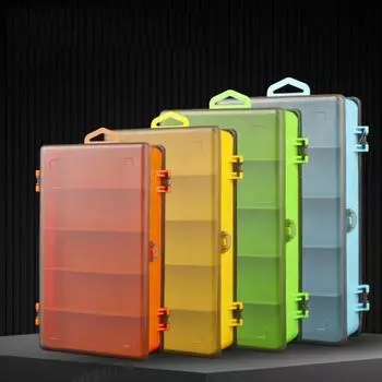 Коробка для приманок, многоразовый двусторонний портативный чехол для рыболовной приманки на открытом воздухе для дикой рыбы синий