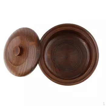 Коробка для риса из натурального бамбука ручной работы с твердыми орехами/миской для фруктов с подходящей крышкой