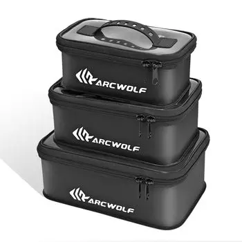 Коробка для рыболовных снастей, набор из 3 штук, чехол для рыболовных снастей из ЭВА, чехол для приманок с прозрачной верхней крышкой, многофункциональный держатель для рыболовных инструментов, рыболовный чехол, ящик для хранения рыболовных снастей