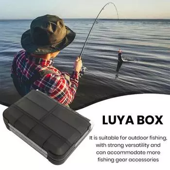 Коробка для рыболовных снастей с несколькими отделениями, компактная портативная коробка для хранения приманок, аксессуары для рыбалки B