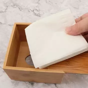 Коробка для салфеток, экологически чистый прочный бамбуковый прямоугольный держатель для хранения салфеток для дома цвет старого дерева