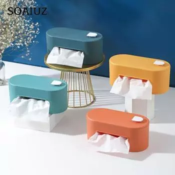 Коробка для салфеток без перфорации с крючком, коробка для салфеток для украшения рабочего стола из ПЭТ для дома оранжевый