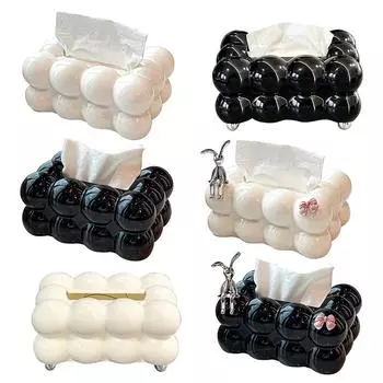 Коробка для салфеток Cloud Tissue Box Minimalist Bubble Tissue Holder Creative Cotton Paper Holder Case Paper Case Living Room Decor