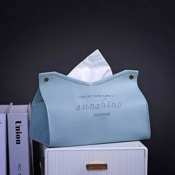 Коробка для салфеток для гостиной, столовой, экологически чистая кожа, многоцелевая однотонная креативная коробка для хранения салфеток