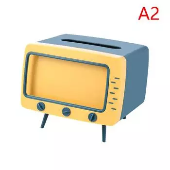 Коробка для салфеток для телевизора - держите салфетки под рукой во время просмотра телевизора. Держатель для мобильного телефона. Коробка для бумаги. Многофункциональная коробка для хранения. коричневый