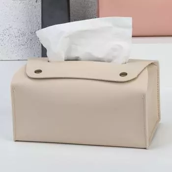 Коробка для салфеток из искусственной кожи, прямоугольный контейнер для бумажных полотенец, элегантная коробка для хранения салфеток, многоразовый диспенсер для салфеток розовый