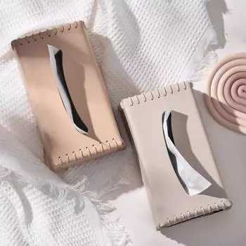 Коробка для салфеток из искусственной кожи, роскошный чехол для салфеток, автомобильный держатель для салфеток чистого цвета, настольное украшение для дома, креативный чехол для бумажных полотенец хаки