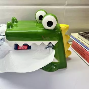 Коробка для салфеток из крокодиловой кожи, высококачественная легкая роскошная бумага, инструменты для хранения, керамические украшения для дома, ресторана, ванной комнаты, простая коробка для салфеток