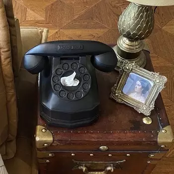 Коробка для салфеток ручной работы в стиле ретро, черный скандинавский орнамент, отель, гостиная, привлекательный держатель для салфеток, украшение для стола, аксессуары, футляр для салфеток чёрный