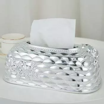 Коробка для салфеток с узором розы, пылезащитный, с гладкими краями, полезный держатель, чехол для хранения салфеток для гостиной