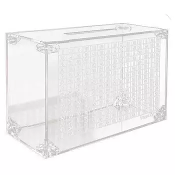 Коробка для счета денег Прозрачный акриловый копилка Контейнер для сбережений для взрослых Прозрачная акриловая копилка goal 10000