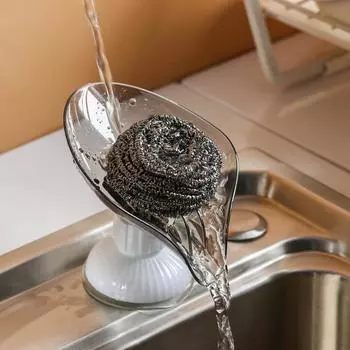 Коробка для сливного мыла на присоске синий