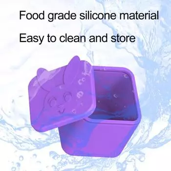 Коробка для соуса, 128 мл, пищевой силиконовый контейнер для погружения, герметичная портативная чашка для приправ с крышкой фиолетовый