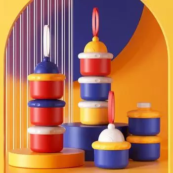 Коробка для сухого молока, штабелируемая, непроливаемая, для хранения, 3-слойная коробка для хранения детского питания для ребенка C