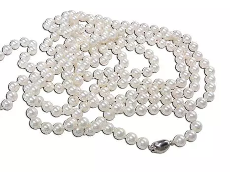 Коробка для тебя и жемчужина Flower супер длинная 2 метра в [Jewelry Me] ожерелье/7 мм тип, ожерелье, Made Japan [Подарочная упаковка]