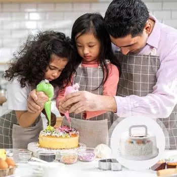 Коробка для торта Yousheng, пластиковая переноска для торта с безопасными пряжками, коробка для упаковки пищевых продуктов для пирогов, печенья, кексов белый