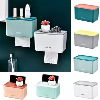 Коробка для туалетной бумаги без дрели, настенная коробка для хранения салфеток, креативный держатель для туалетной бумаги для дома
