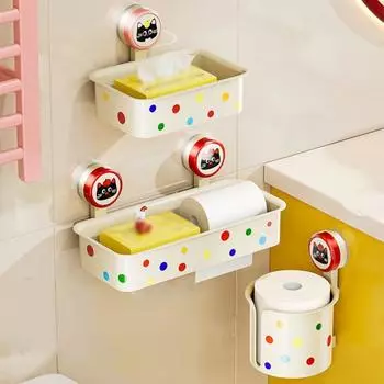 Коробка для туалетной бумаги без перфорации Пластиковые полки для хранения бумажных полотенец Держатель для рулона бумаги Умывальник Style 1-M Red
