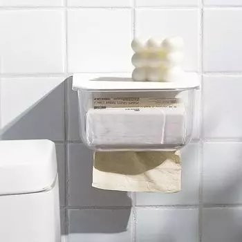 Коробка для туалетной бумаги без перфоратора, настенная коробка для извлечения бумаги, гостиная белый