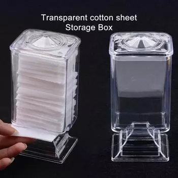 Коробка для ватных дисков для макияжа, пылезащитный чехол, прозрачная акриловая бумага для снятия лака, держатель для салфеток