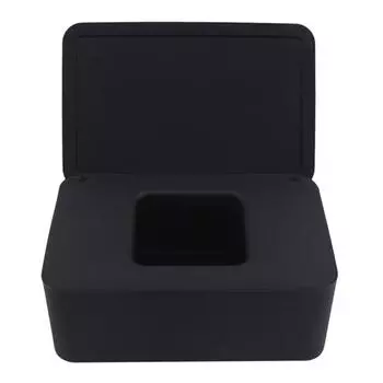 Коробка для влажных салфеток Настольная упаковка Детские салфетки Коробка для хранения бумаги Бытовая офисная пыленепроницаемая One Size чёрный