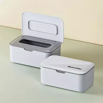 Коробка для влажных салфеток Настольная упаковка Детские салфетки Коробка для хранения бумаги Бытовая коробка для салфеток серый